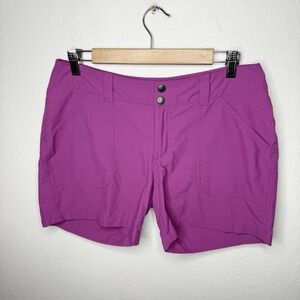 Patagonia Borderless Shorts Outdoor Hiking Womens 8 Nylon Spandex Beach Summer